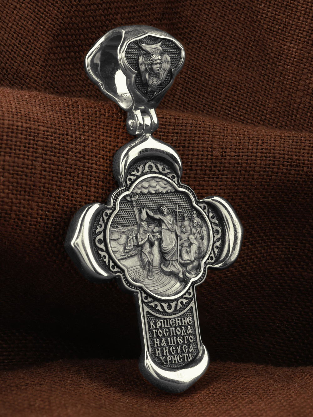 Крест из белого золота