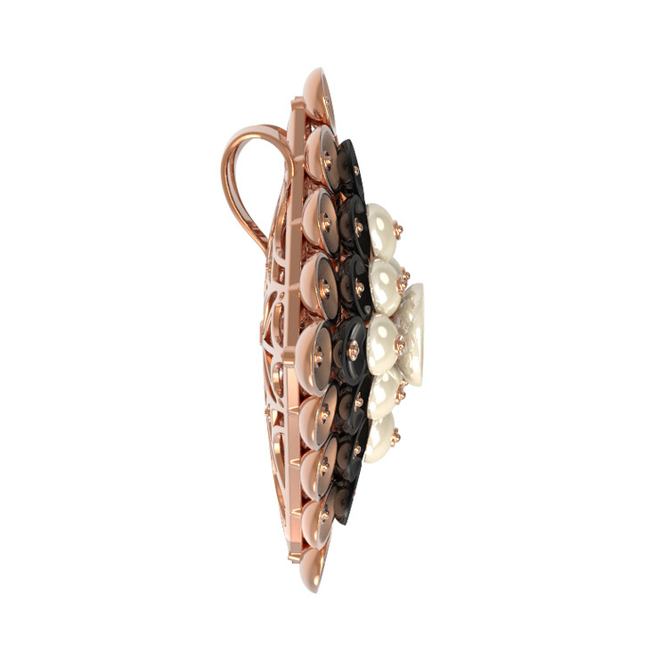 Подвеска из золота c ониксом и перламутром