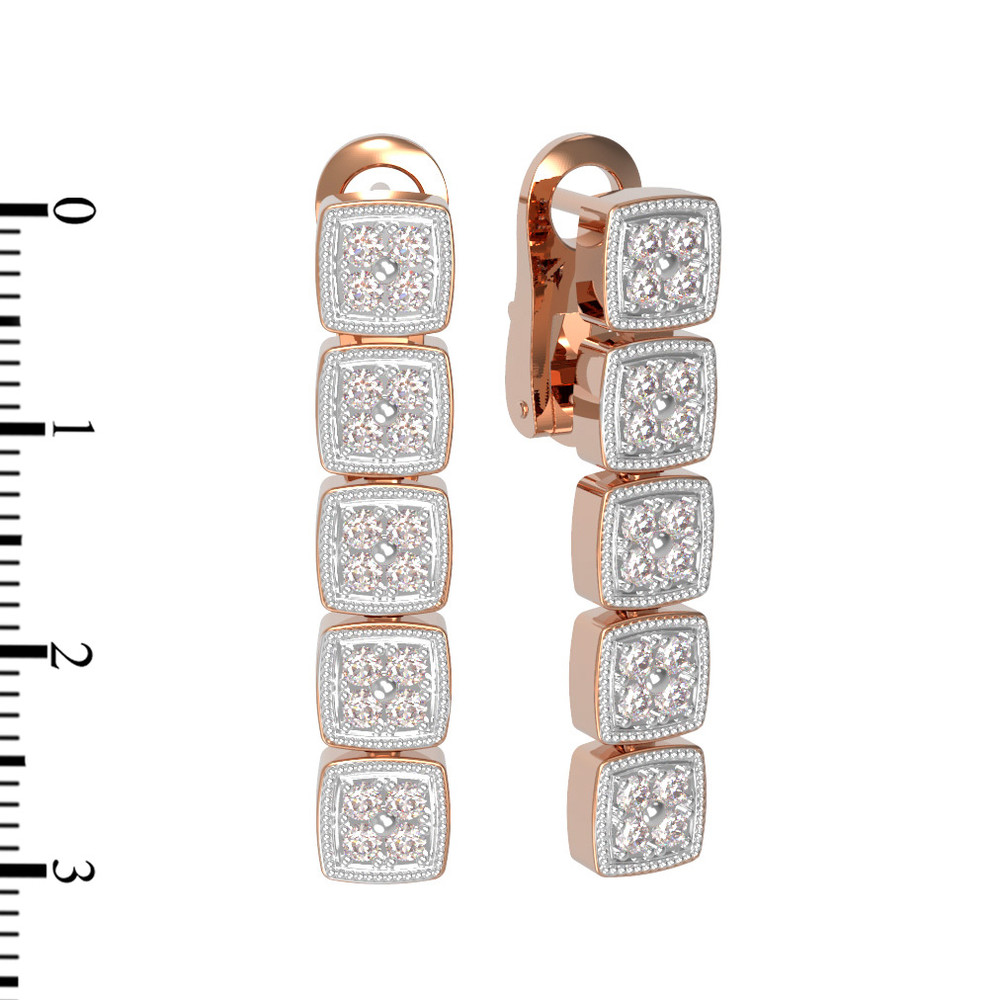 Серьги из золота c бриллиантами