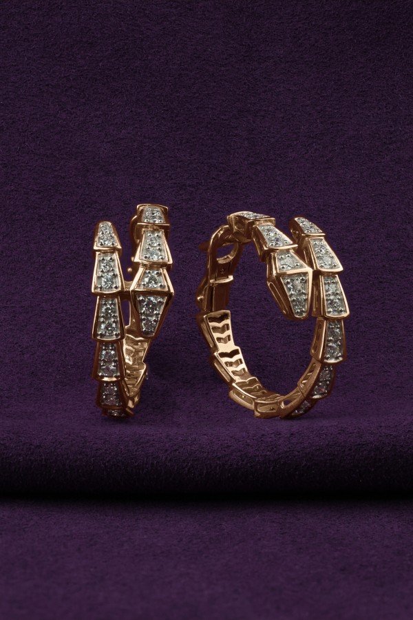 Серьги из золота 585 пробы c бриллиантами