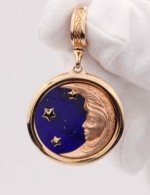 Подвеска из золота 585 пробы c лазуритом