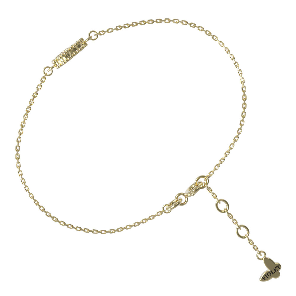 Браслет из лимонного золота c ониксом