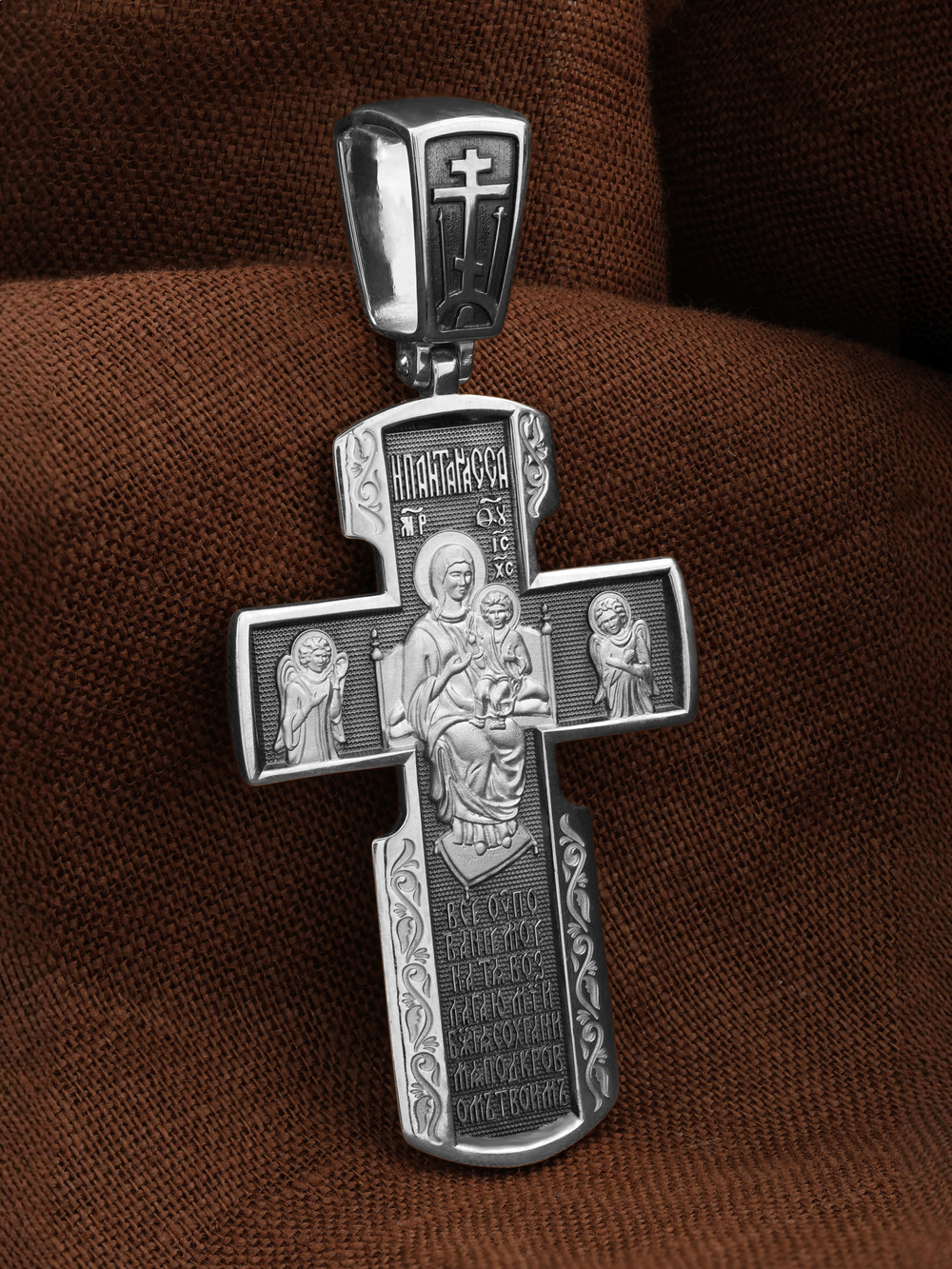 Крест из белого золота