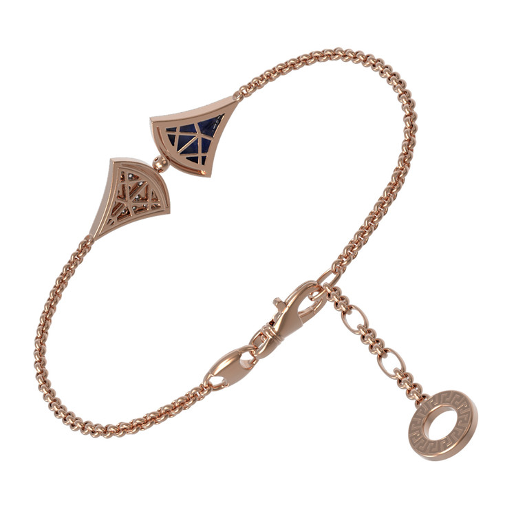 Браслет из золота c бриллиантами и лазуритом