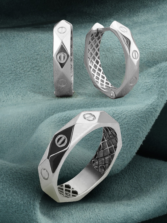 Серьги из белого золота