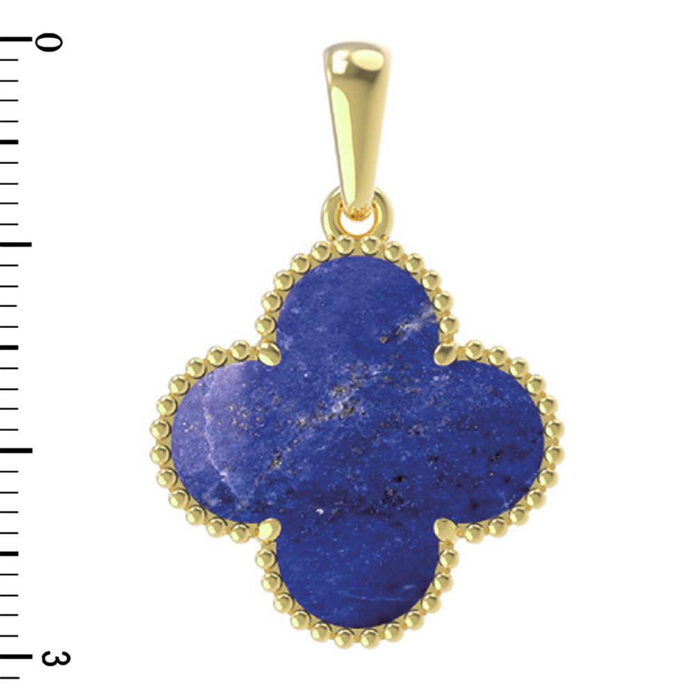 Подвеска из лимонного золота c лазуритом