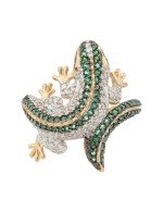 Кольцо из золота 585 пробы c фианитом