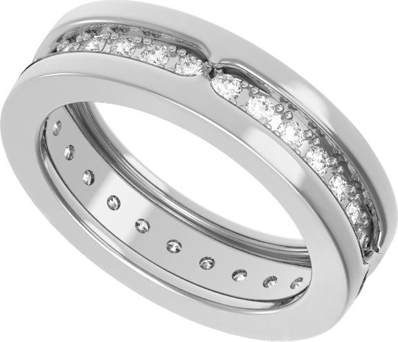 Кольцо из белого золота c бриллиантами