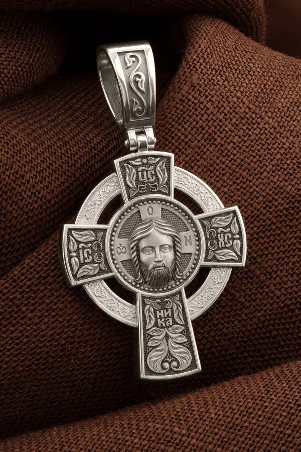 Крест из белого золота