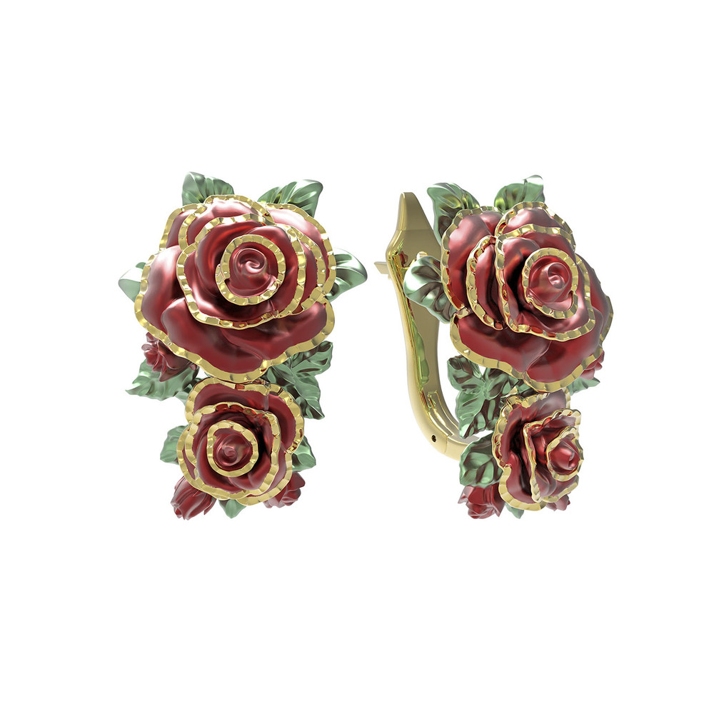 Серьги из лимонного золота