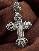 Крест из белого золота 585 пробы