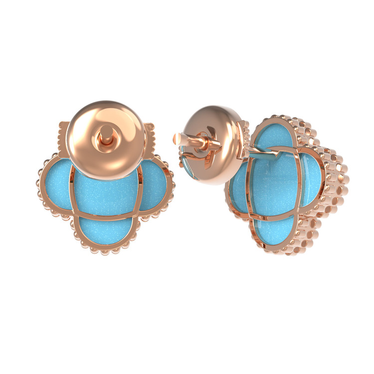 Серьги из золота c бирюзой