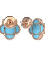 Серьги из золота 585 пробы c бирюзой
