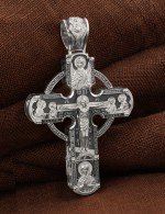 Крест из белого золота 585 пробы