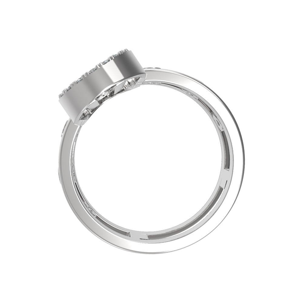 Кольцо из белого золота c бриллиантами