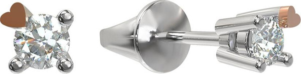 Серьги из белого золота c бриллиантами