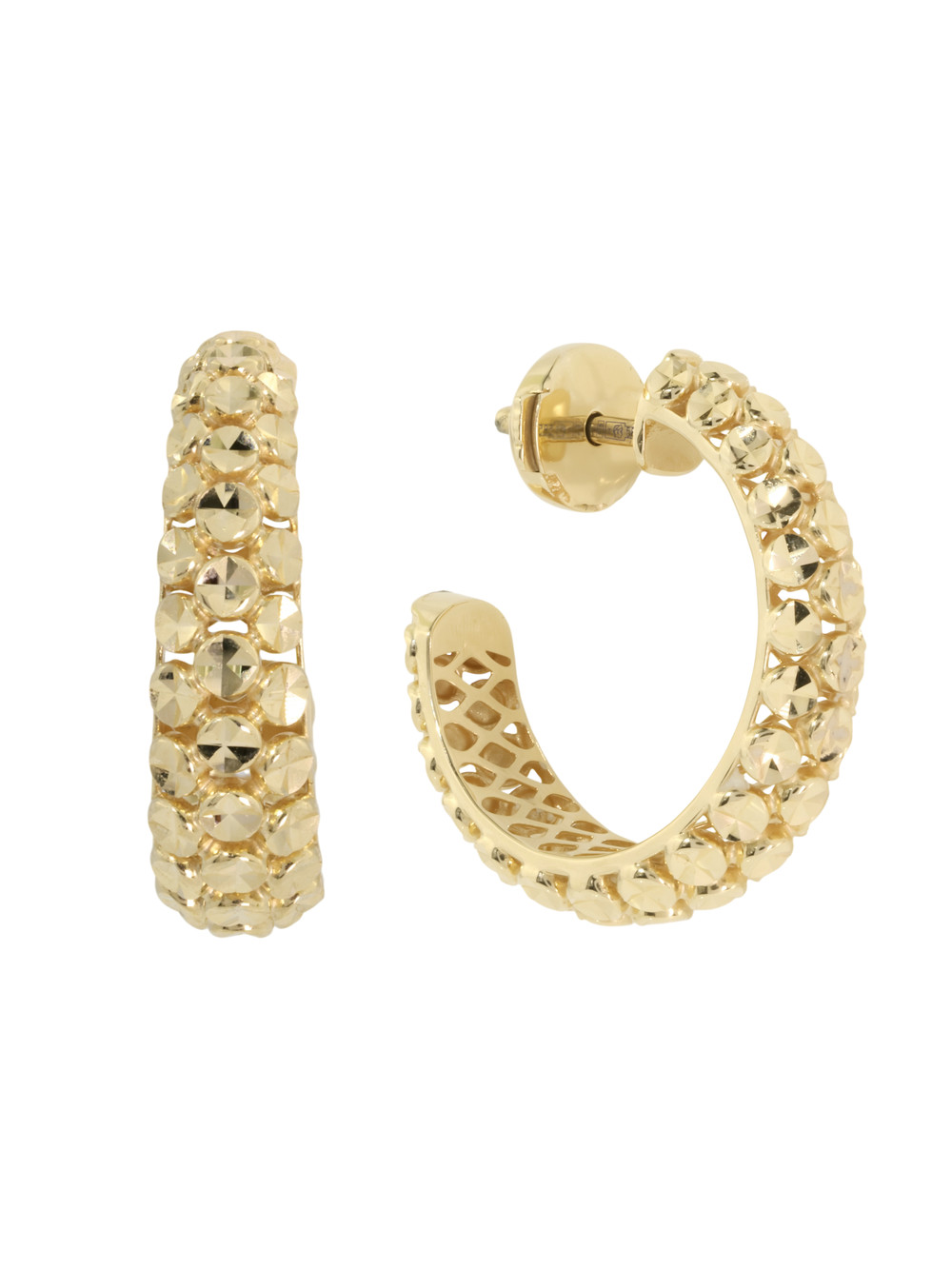 Серьги из лимонного золота