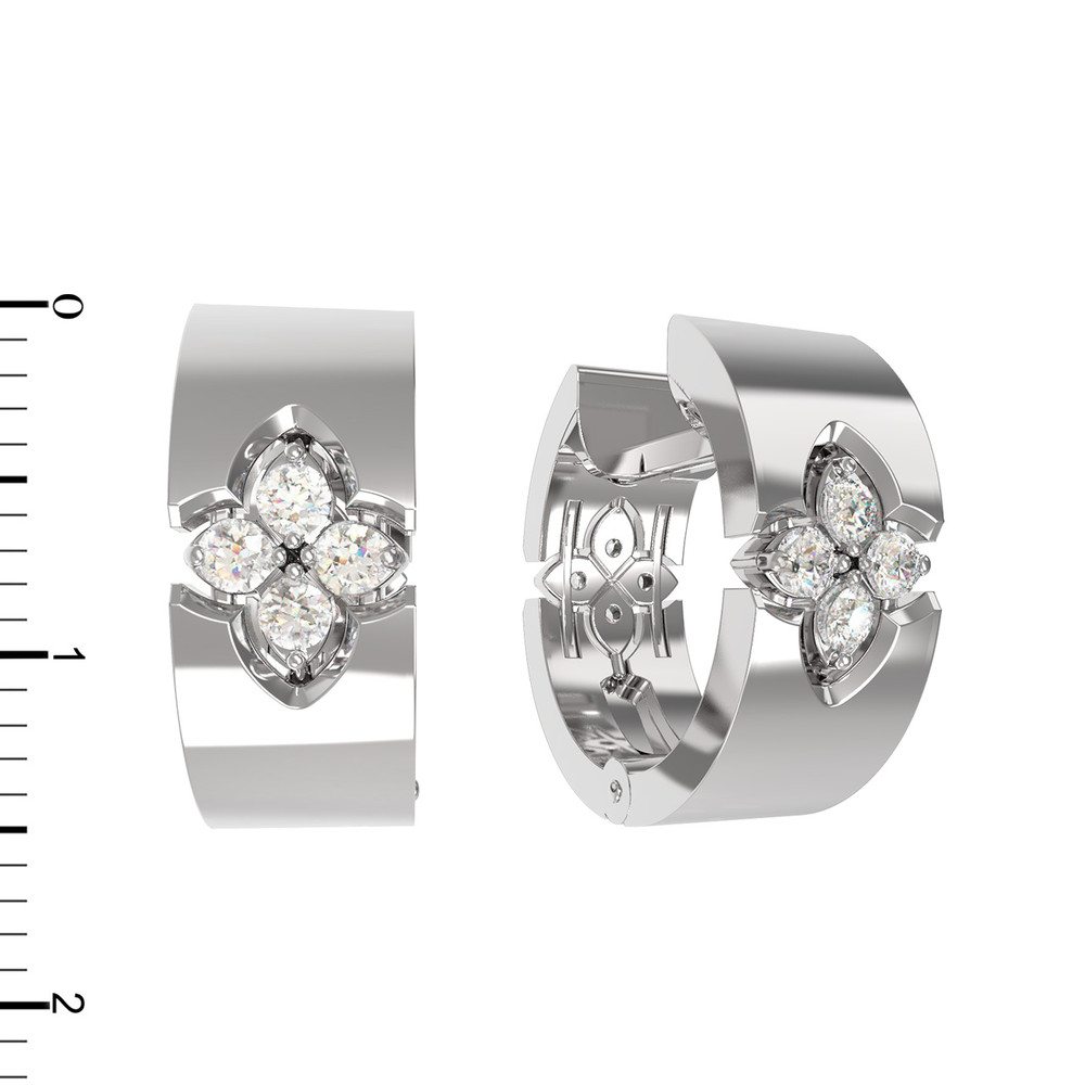 Серьги из белого золота c бриллиантами