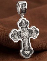 Крест из белого золота 585 пробы