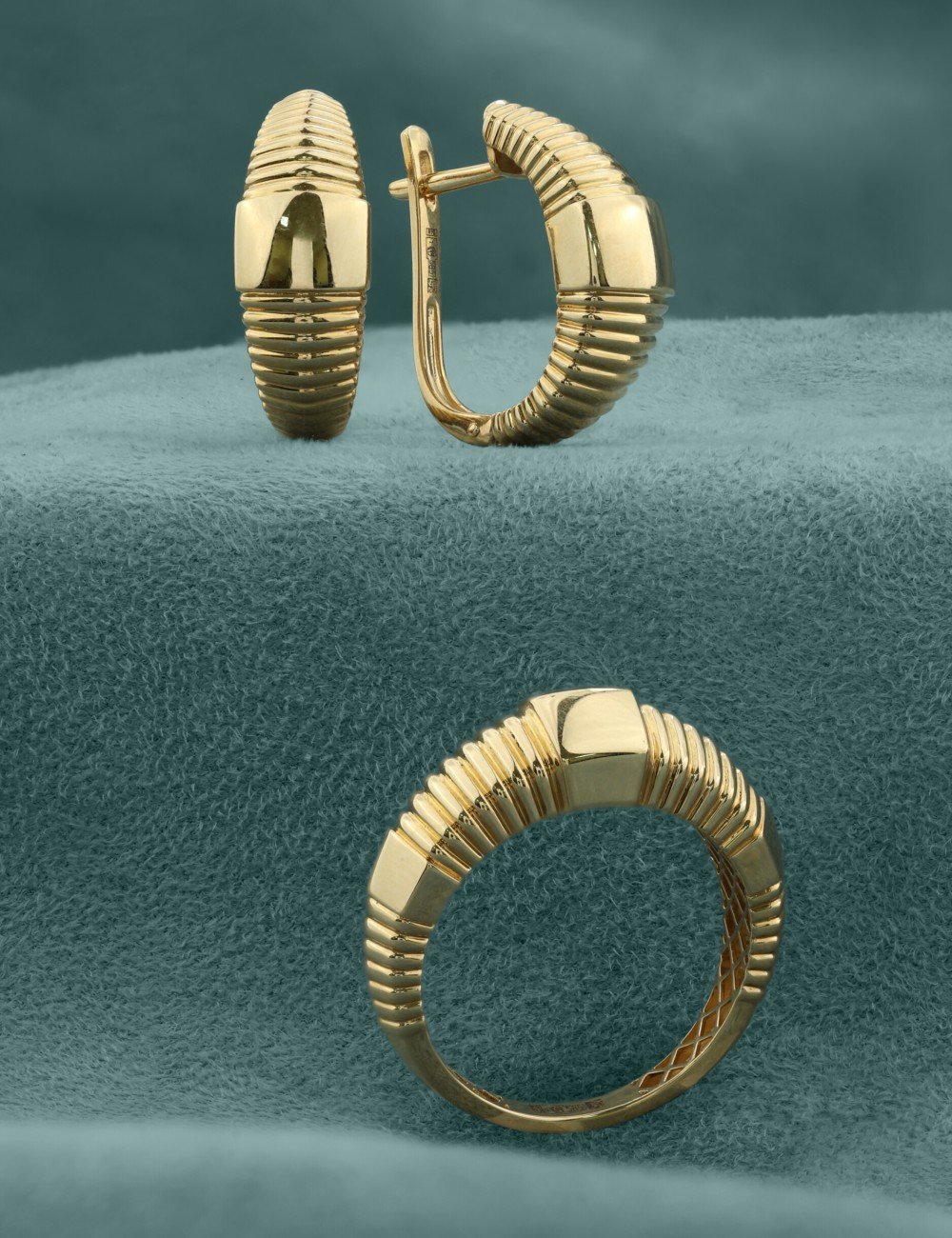 Серьги из лимонного золота 585 пробы