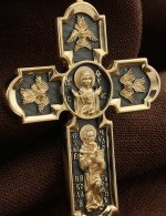Крест из лимонного золота 585 пробы