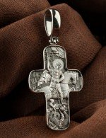Крест из белого золота 585 пробы