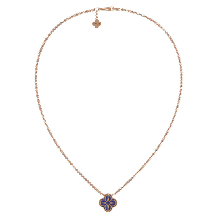 Колье из золота c бриллиантами и лазуритом