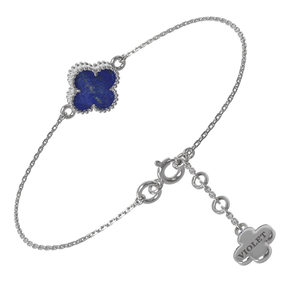 Браслет из белого золота c лазуритом