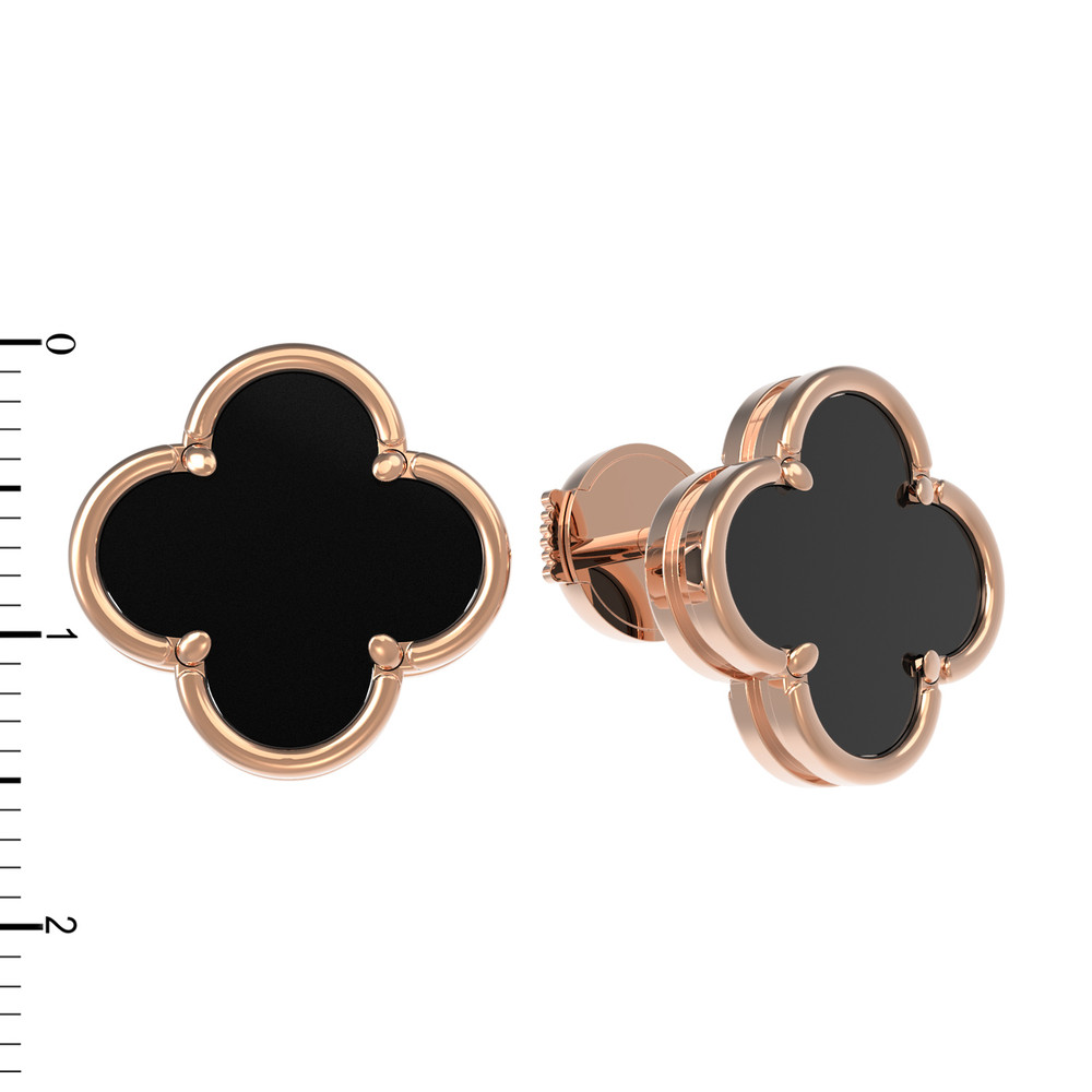 Серьги из золота c ониксом