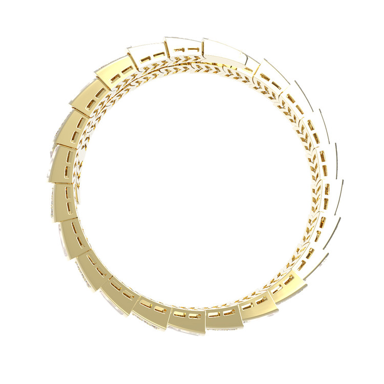 Браслет из лимонного золота c бриллиантами и перламутром