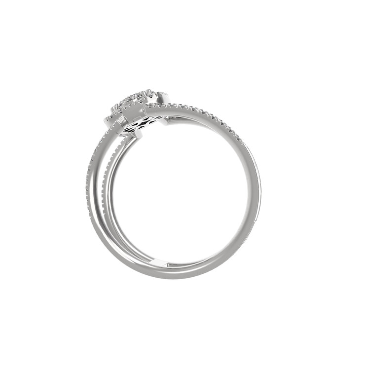 Кольцо из белого золота c бриллиантами