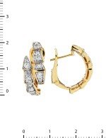 Серьги из золота 585 пробы c бриллиантами