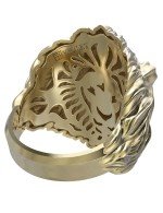 Кольцо из лимонного золота 585 пробы c эмалью