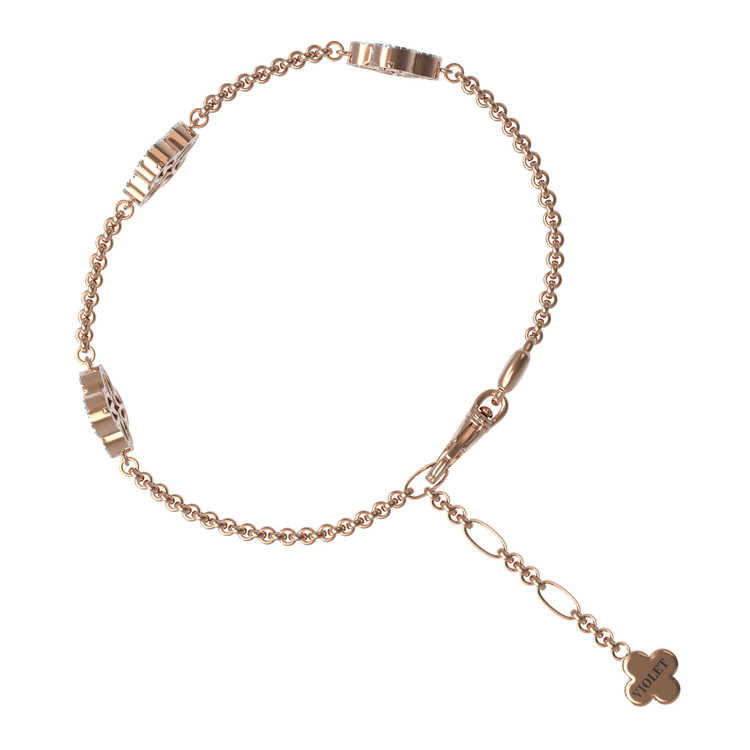 Браслет из золота c бриллиантами, ониксом и перламутром