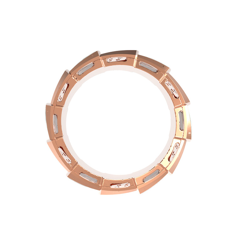 Кольцо из золота c бриллиантами и перламутром