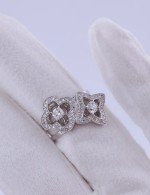 Кольцо из белого золота 585 пробы c бриллиантами