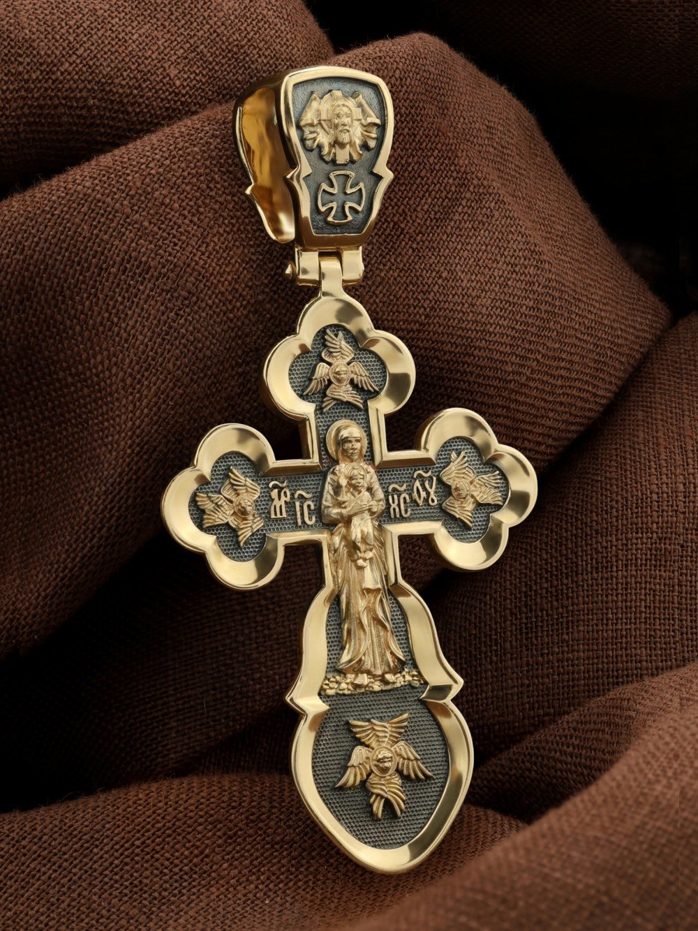 Крест из лимонного золота