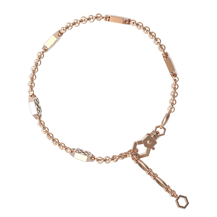 Браслет из золота c лазуритом, малахитом и перламутром