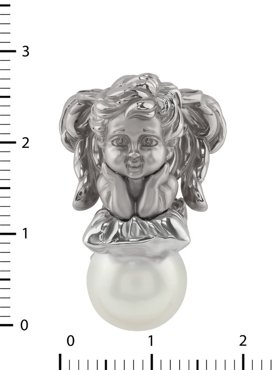 Подвеска из белого золота c жемчугом