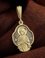 Образок из лимонного золота 585 пробы
