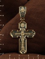 Крест из лимонного золота 585 пробы
