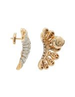 Серьги из золота 585 пробы c бриллиантами
