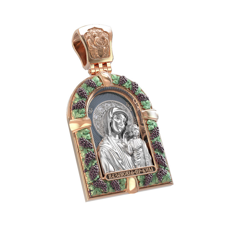 Образок из золота c эмалью