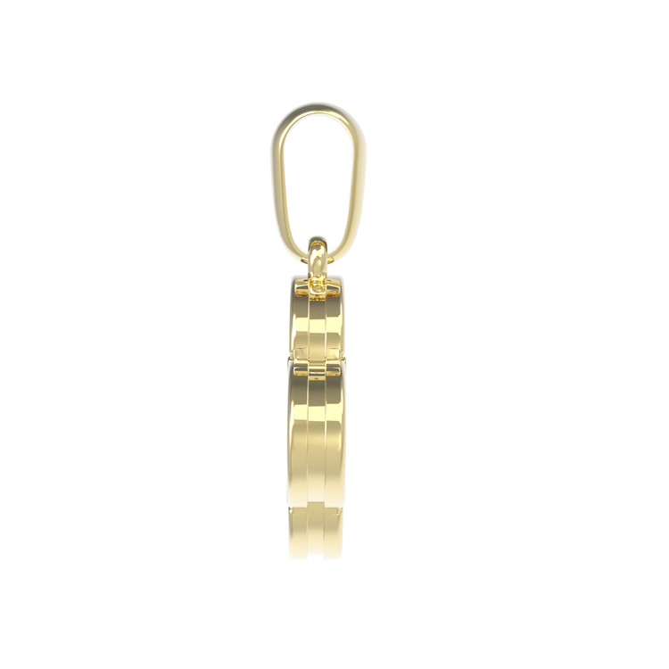 Подвеска из лимонного золота c тигровым глазом