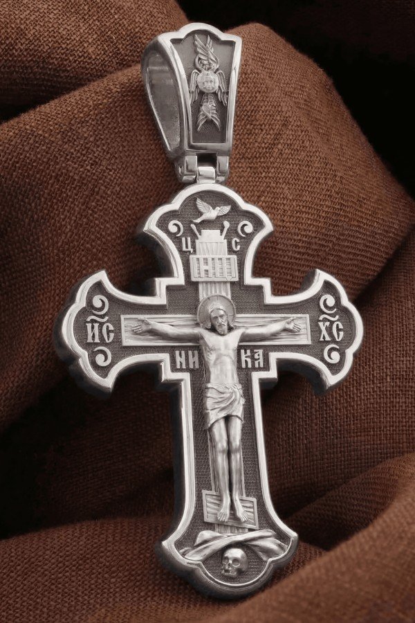 Крест из белого золота