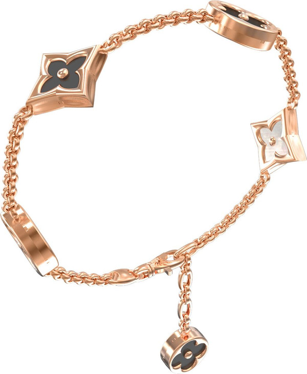 Браслет из золота c ониксом и перламутром