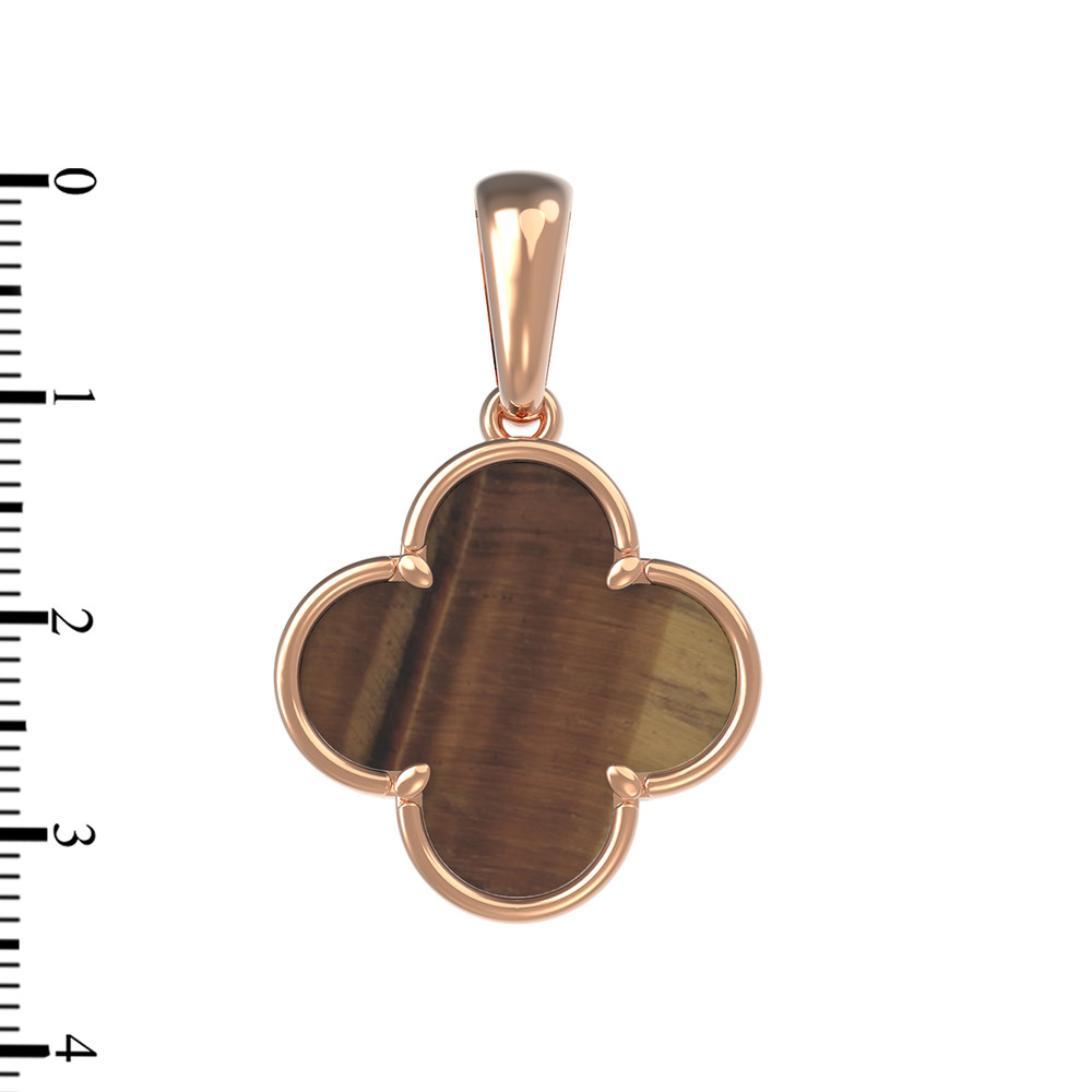 Подвеска из золота c тигровым глазом