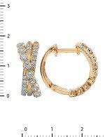 Серьги из золота 585 пробы c бриллиантами