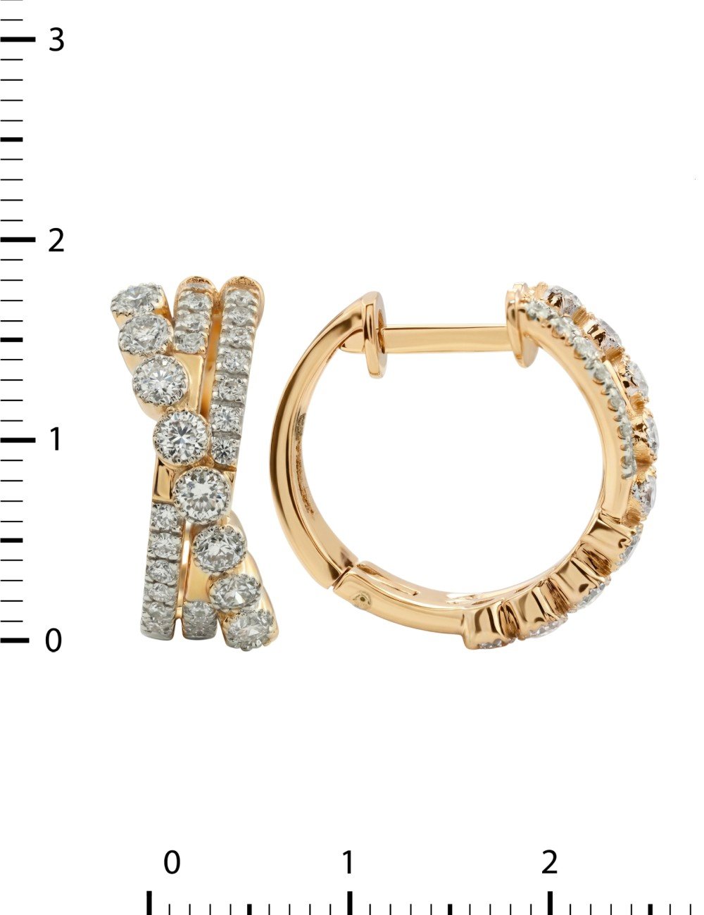 Серьги из золота 585 пробы c бриллиантами