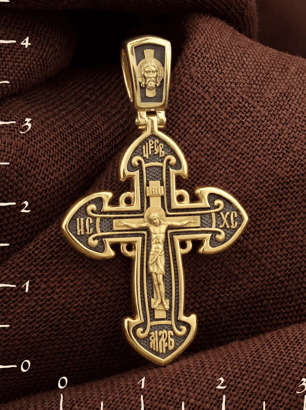 Крест из лимонного золота